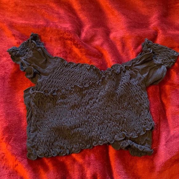 Free People Tops - Intimately Free People Black Criss Cross Scrunch top Size Large